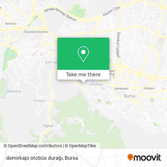 demirkapı otobüs durağı map