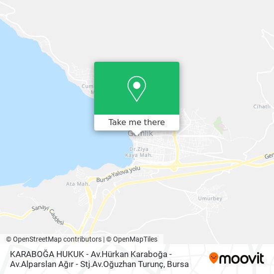 KARABOĞA HUKUK - Av.Hürkan Karaboğa - Av.Alparslan Ağır - Stj.Av.Oğuzhan Turunç map