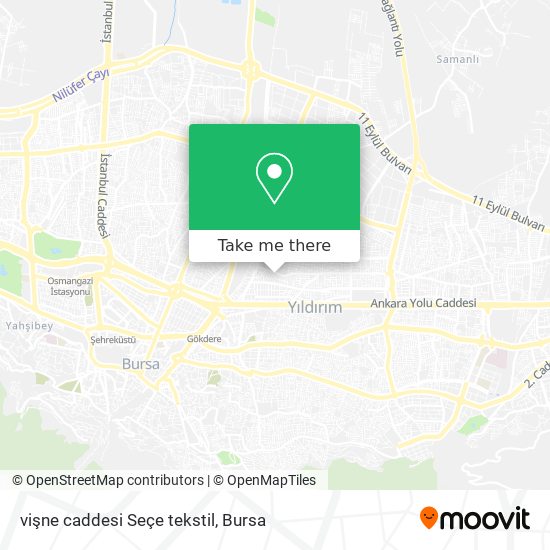 vişne caddesi Seçe tekstil map