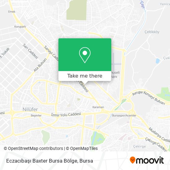 Eczacıbaşı Baxter Bursa Bölge map
