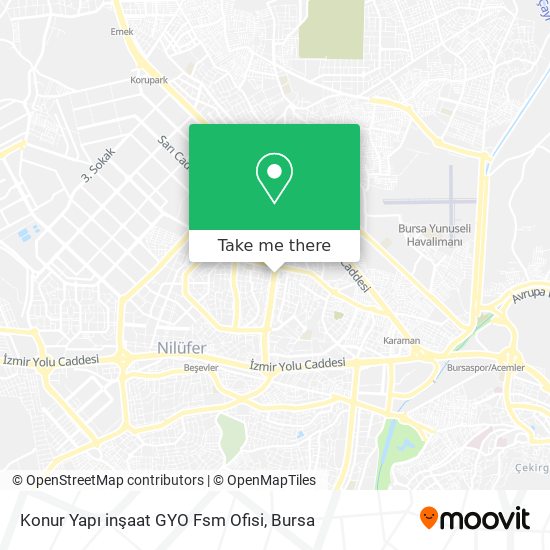 Konur Yapı inşaat GYO Fsm Ofisi map