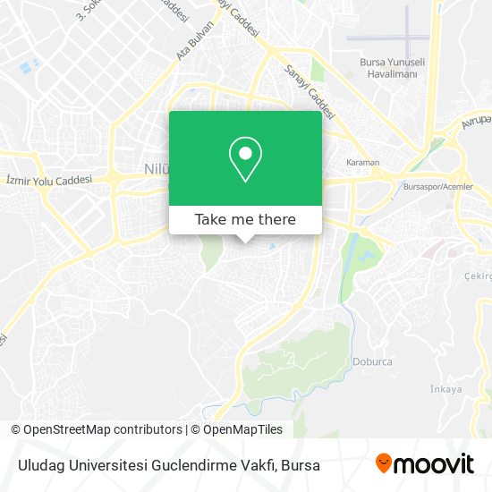 Uludag Universitesi Guclendirme Vakfi map