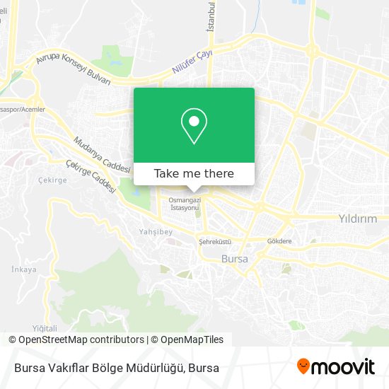 Bursa Vakıflar Bölge Müdürlüğü map