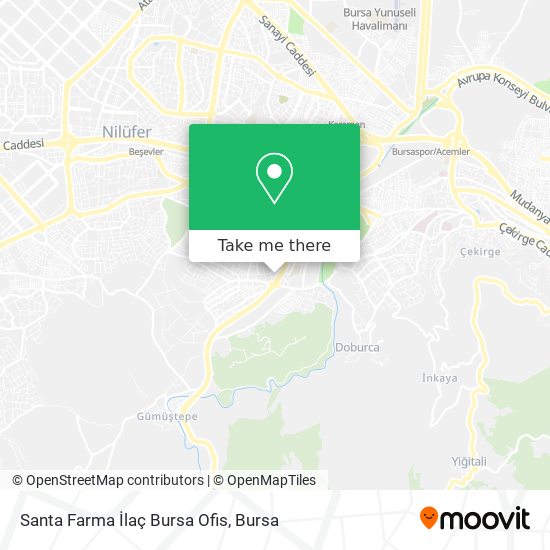 Santa Farma İlaç Bursa Ofis map