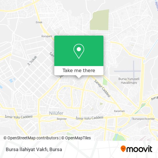 Bursa İlahiyat Vakfı map