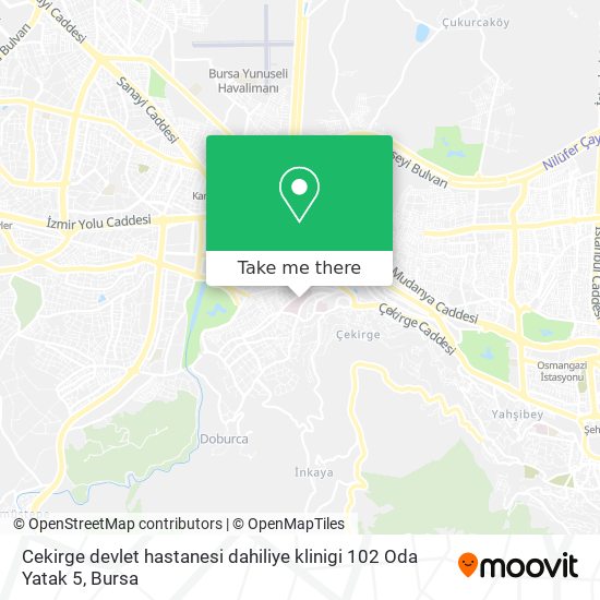 Cekirge devlet hastanesi dahiliye klinigi 102 Oda Yatak 5 map