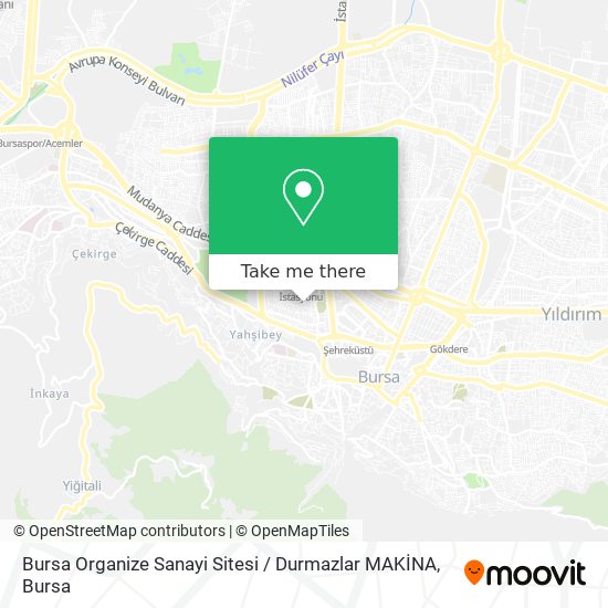 Bursa Organize Sanayi Sitesi / Durmazlar MAKİNA map