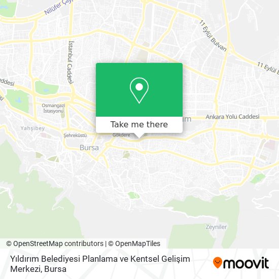 Yıldırım Belediyesi Planlama ve Kentsel Gelişim Merkezi map