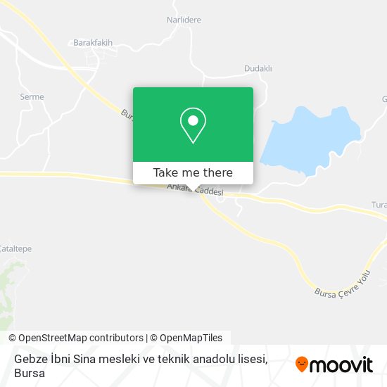 Gebze İbni Sina mesleki ve teknik anadolu lisesi map