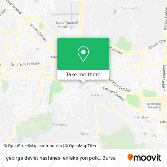 çekirge devlet hastanesi enfeksiyon polk. map