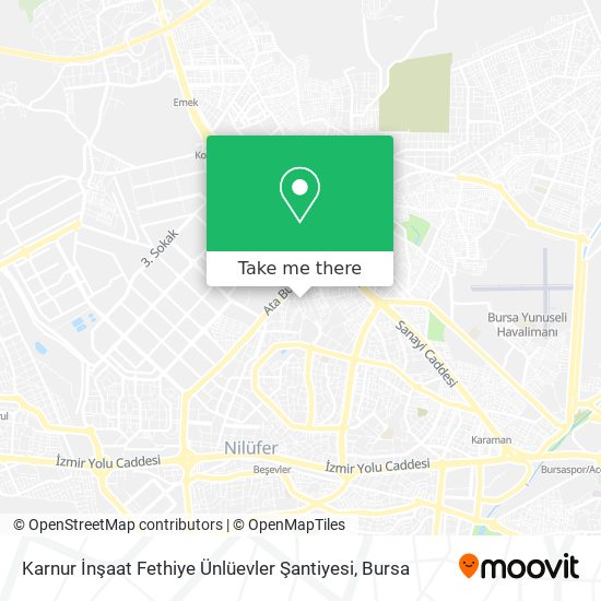 Karnur İnşaat Fethiye Ünlüevler Şantiyesi map