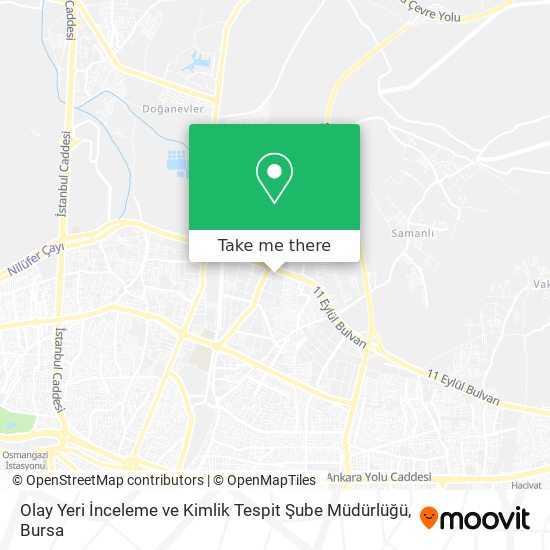 Olay Yeri İnceleme ve Kimlik Tespit Şube Müdürlüğü map