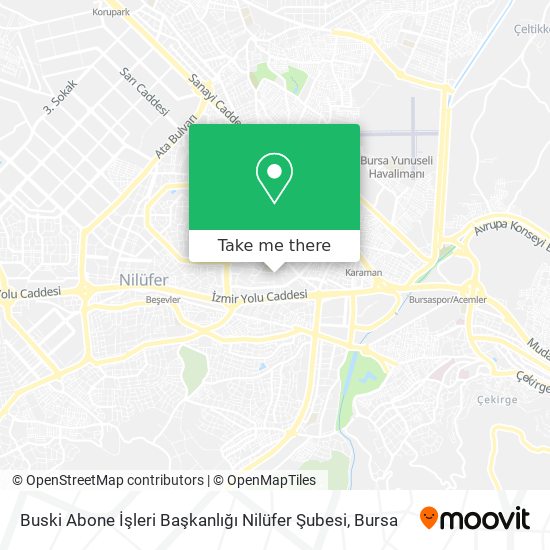 Buski Abone İşleri Başkanlığı Nilüfer Şubesi map