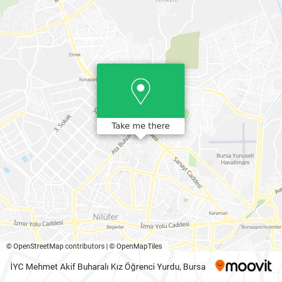 İYC Mehmet Akif Buharalı Kız Öğrenci Yurdu map