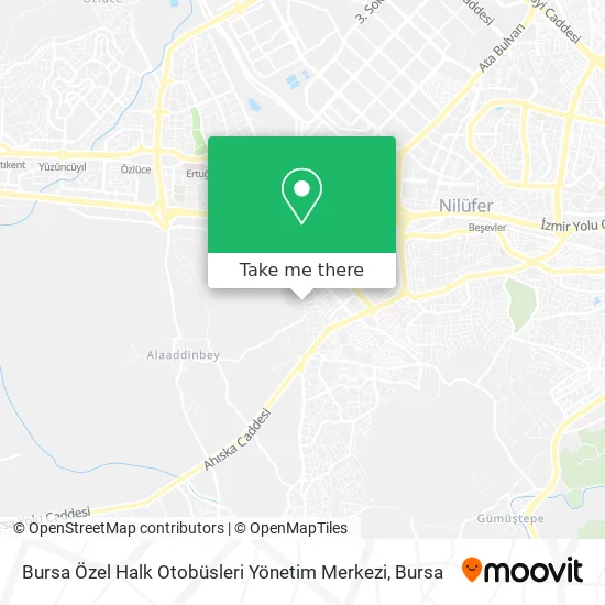 Bursa Özel Halk Otobüsleri Yönetim Merkezi map