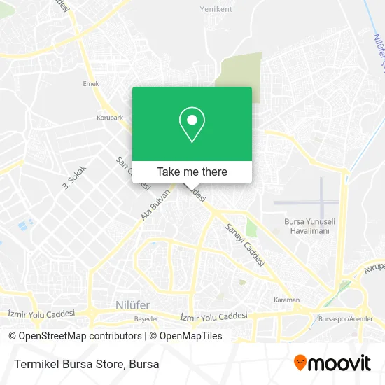 Termikel Bursa Store map