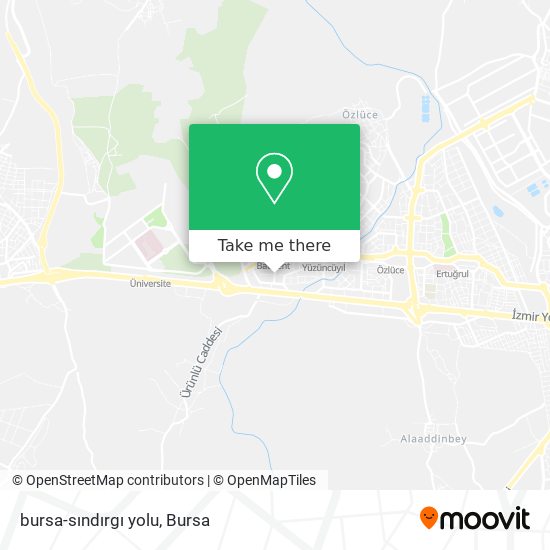 bursa-sındırgı yolu map