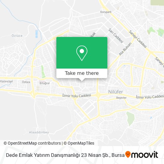 Dede Emlak Yatırım Danışmanlığı 23 Nisan Şb. map