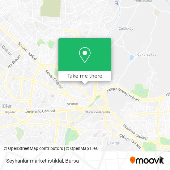 Seyhanlar market istiklal map