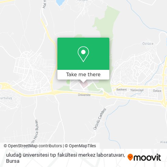 uludağ üniversitesi tıp fakültesi merkez laboratuvarı map