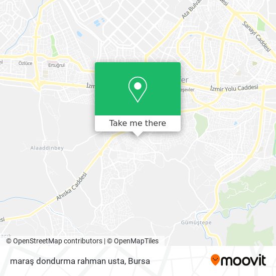 maraş dondurma rahman usta map