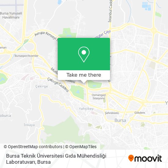 Bursa Teknik Üniversitesi Gıda Mühendisliği Laboratuvarı map