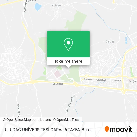 ULUDAĞ ÜNİVERSİTESİ GARAJ 6 TAYFA map