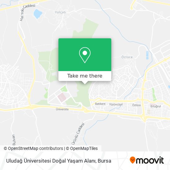 Uludağ Üniversitesi Doğal Yaşam Alanı map