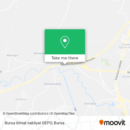 Bursa itimat nakliyat DEPO map