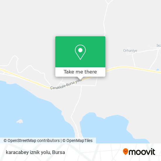 karacabey iznik yolu map