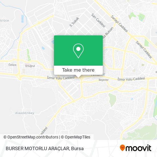 BURSER MOTORLU ARAÇLAR map