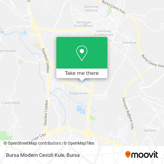 Bursa Modern Cevizli Kule map