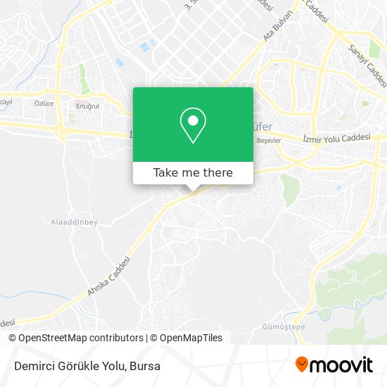 Demirci Görükle Yolu map