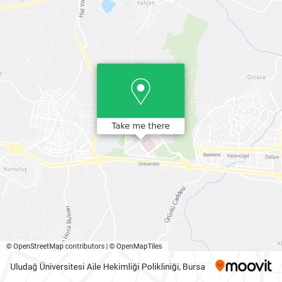 Uludağ Üniversitesi Aile Hekimliği Polikliniği map