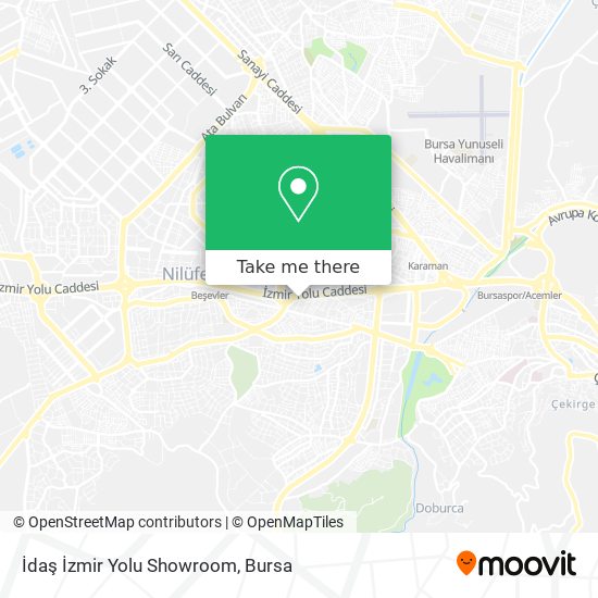 İdaş İzmir Yolu Showroom map