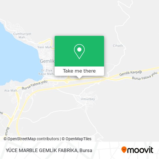 YÜCE MARBLE GEMLİK FABRİKA map