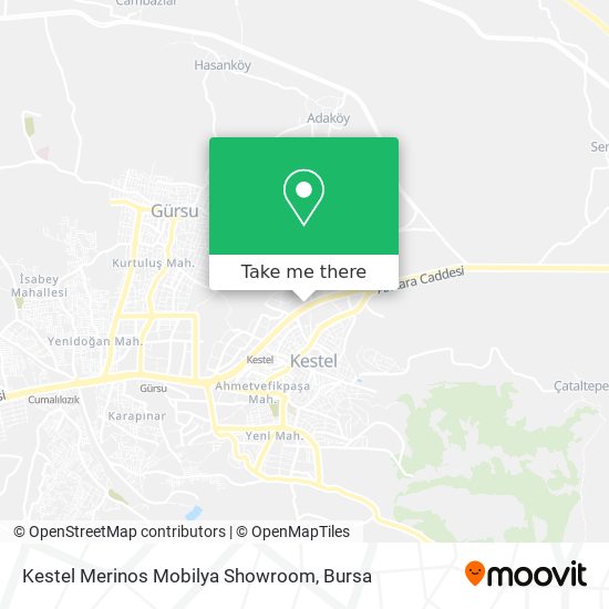 Kestel Merinos Mobilya Showroom map