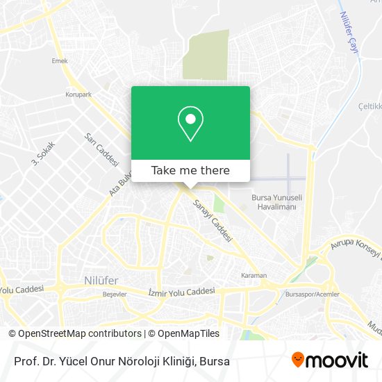 Prof. Dr. Yücel Onur Nöroloji Kliniği map