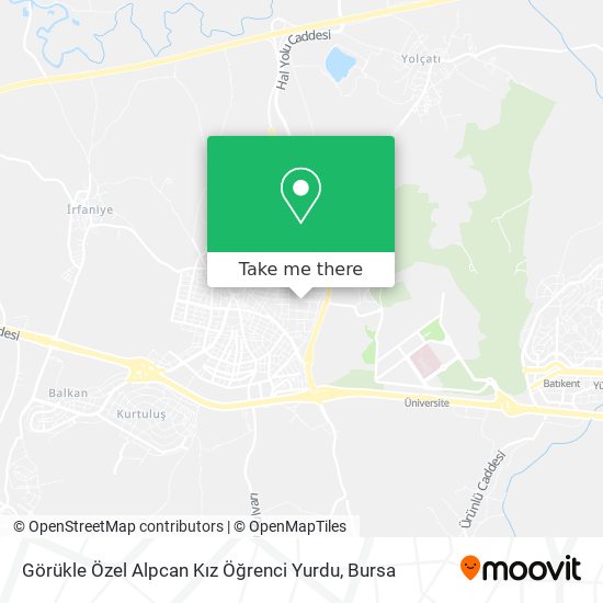 Görükle Özel Alpcan Kız Öğrenci Yurdu map