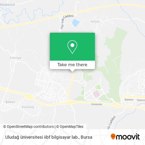 Uludağ üniversitesi iibf bilgisayar lab. map