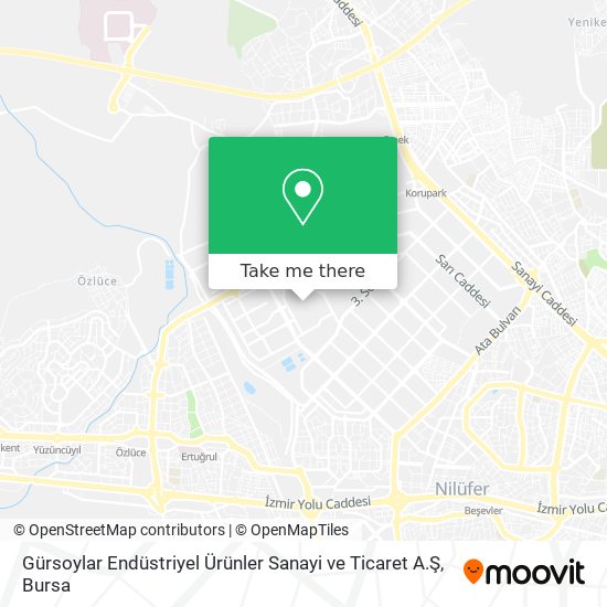 Gürsoylar Endüstriyel Ürünler Sanayi ve Ticaret A.Ş map