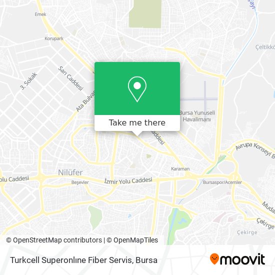 Turkcell Superonlıne Fiber Servis map