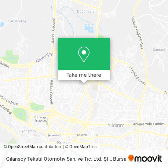 Gilansoy Tekstil Otomotiv San. ve Tic. Ltd. Şti. map
