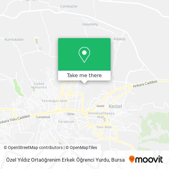Özel Yıldız Ortaöğrenim Erkek Öğrenci Yurdu map
