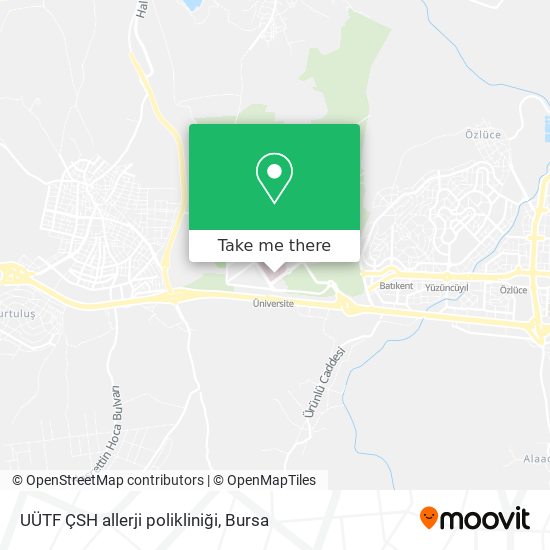 UÜTF ÇSH allerji polikliniği map