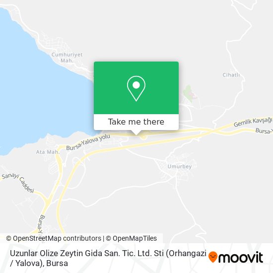 Uzunlar Olize Zeytin Gida San. Tic. Ltd. Sti (Orhangazi / Yalova) map