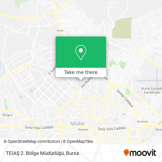 TEİAŞ 2. Bölge Müdürlüğü map