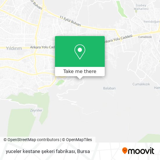 yuceler kestane şekeri fabrikası map