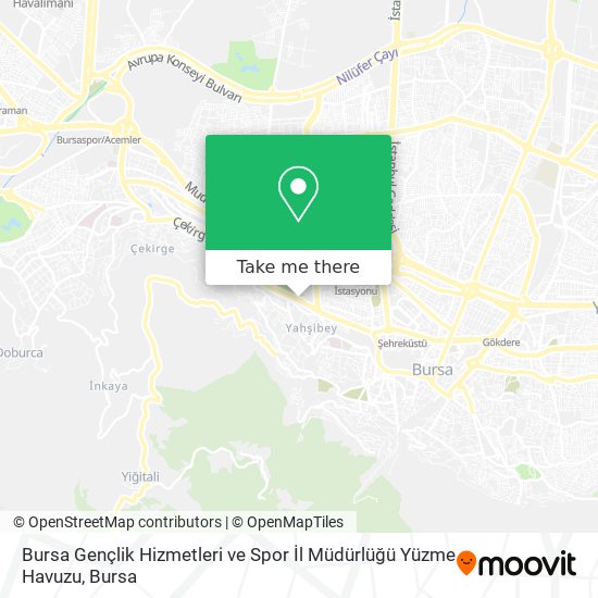 Bursa Gençlik Hizmetleri ve Spor İl Müdürlüğü Yüzme Havuzu map
