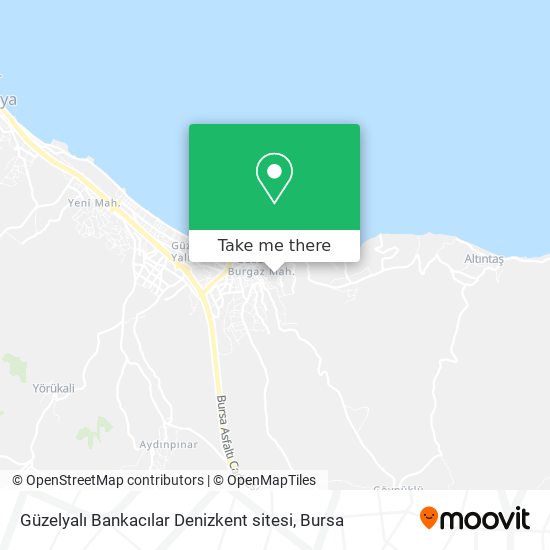 Güzelyalı Bankacılar Denizkent sitesi map